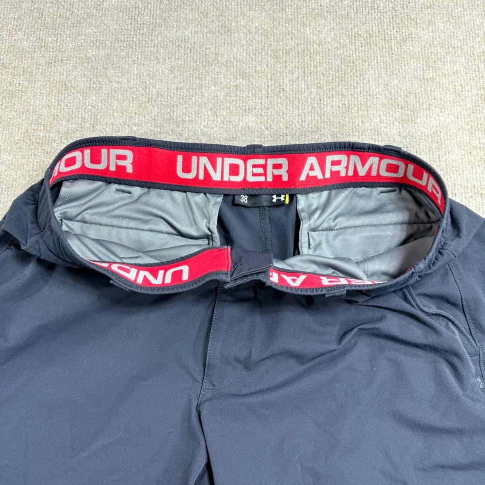 Under Armour Mens Golf Shorts Gray Size 38 Performance Flat Front Athletic